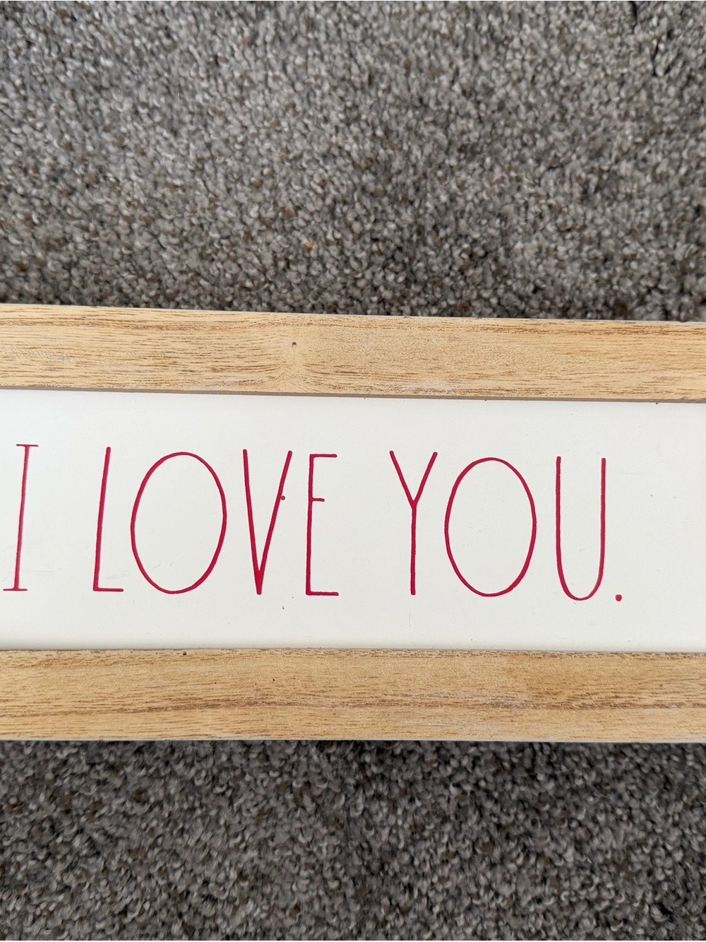 Rae Dunn Brown Wood Tray Sign with Black Logo